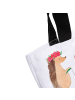 Mr. & Mrs. Panda Strandtasche Igel Seilhüpfen mit Spruch in Weiß