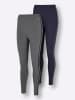 WITT WEIDEN Leggings in marine + anthrazit-meliert