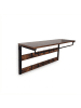 relaxdays Wandgarderobe in Dunkelbraun/ Schwarz - (B)80 x (H)42 x (T)30 cm