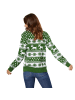 tectake Winterlicher Strickpullover in grüner und weißer Farbe, grün