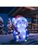 MARELIDA LED Pinguin mit Zuckerstange und Zipfelmütze Acrylfigur H: 24cm in schwarz
