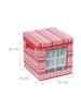 relaxdays 3 x Weihnachtskugel-Aufbewahrungsbox in Rot/ Weiß - (B)33 x (H)33 x (T)33 cm