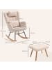 HOMCOM Schaukelstuhl in Beige 101,5L x 70,5B x 99,5H cm