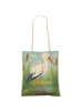 Mr. & Mrs. Panda Shopper-Tasche Storch Design ohne Spruch in Weiß