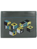 Piquadro Blue Square Revamp Geldbörse RFID Leder 13 cm in green-yellow-graphic