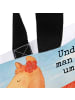 Mr. & Mrs. Panda Schultertasche Alpaka Stolz Design mit Spruch in Weiß