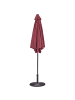 Beliani Marktschirm VARESE in Rot/Grau - (W) 266 x (H) 238 x (L) 266 cm