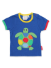 Toby Tiger T-Shirt mit Schildkröten Applikation in blau