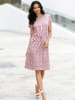 Sieh an! Jersey-Kleid in mauve-ecru-bedruckt