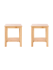 Homestyle4u Sitzhocker 2er Set 38x47x32 in Braun