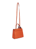 faina Henkeltasche Aus Leder in Intensives Orange