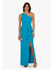 Adrianna Papell Langes Abendkleid One Shoulder Scuba Gown in Blue Azure