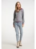 Schmuddelwedda Damen Funktionsjacke in Grau Melange Dunkelpink