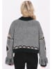 IZIA Damen Pullover in Grau Mehrfarbig