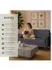 tectake Sofa Skagen, 135 x 76 x 85 cm, Samtoptik grau