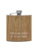 Mr. & Mrs. Panda Hipflask Sternzeichen Wassermann mit Spruch in Braun