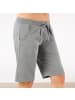 Erwin Müller Sweat Freizeithose kurz in grau-meliert
