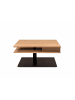 58 aufm Kessel COUCHTISCH höhenverstellbar Clem 90x49x60 Furnier Schwarz/Wildeiche