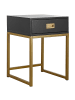 Beliani Beistelltisch LARGO in Schwarz/Gold - (W) 40 x (H) 57 x (L) 40 cm