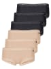 Like It 6er Pack Panty in schwarz-nude