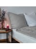 Lumaland Premium Bettwäsche 155x200cm cool grey + Kissenbezug 80x80cm grau