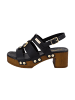 Les Tropéziennes par M Belarbi Penelope – Ledersandalen mit Absatz Schwarz