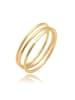 Elli Ring 925 Sterling Silber Ring Set, Spirale in Gold