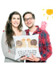 Mr. & Mrs. Panda Kissen Schnecken Liebe mit Spruch in Weiß