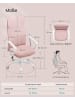 SONGMICS Bürostuhl Kime in Pastellrosa - (B)59 x (H)122.7 x (T)58 cm