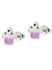 schmuck23 Ohrringe 925 Silber Muffin in Bunt