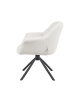 DUBI Möbel 2er-Set: Drehstuhl Mika-Luka in Creme - (B)65 x (H)81 x  (T)66 cm
