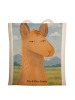 Mr. & Mrs. Panda Shopper Bag Lamakopf Genervt Design ohne Spruch in Weiß