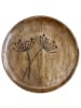 Chic Antique Platzteller TOURS mit Schnitzereien Mango Holz Dunkel 30 cm