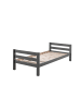 58 aufm Kessel EINZELBETT Karolina 210x63x99 aus Massivholz in grau