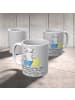 Mr. & Mrs. Panda Kaffeetasse Ergotherapeutin Superheldin mit Spruch in Grau Pastell