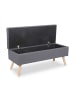 relaxdays Sitzbank in Grau  - (B)110 x (H)40 x (T)40 cm