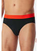 Schiesser Rio Slip / Unterhose 95/5 Cotton in Schwarz / orange / beige