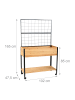 relaxdays Hochbeet in Natur/ Schwarz - (B)102 x (H)165 x (T)47,5 cm