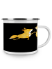 Mr. & Mrs. Panda Camping Emaille Tasse Verlobung Abenteuer mit S... in Schwarz