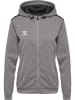 Hummel Hummel Zip Kapuzenpullover Hmlauthentic Multisport Damen Atmungsaktiv Schnelltrocknend in GREY MELANGE