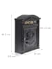 relaxdays Briefkasten in Schwarz - (B)31 x (H)44,5 x (T)9,5 cm