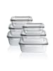 Gourmet Maxx Glas-Frischhaltedosen Klick-it 12-tlg. grau mit Mikrowellenventil grau