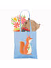 Mr. & Mrs. Panda Shopping Tasche Eichhörnchen Blume ohne Spruch in Sky Blue