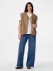 Pieces Weste in Silver Mink