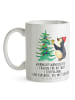 Mr. & Mrs. Panda Keramtiktasse Pinguin Weihnachtsbaum mit Spruch in Weiß