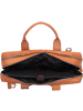 Plevier Rock Flint Aktentasche RFID Schutz Leder 41 cm Laptopfach cognac