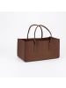 relaxdays Kaminholztasche in Braun