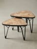 KADIMA DESIGN Design Couchtisch 2er Set Mango / Massivholz Satztisch