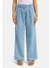 Milano Italy Pleated Wideleg Pants in Jeansblue