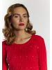 faina Pullover Mit Strass-Steinen in Rot